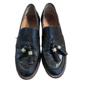 Women’s Stewert Weitzman Black Loafers with Tassels  Size 7.5